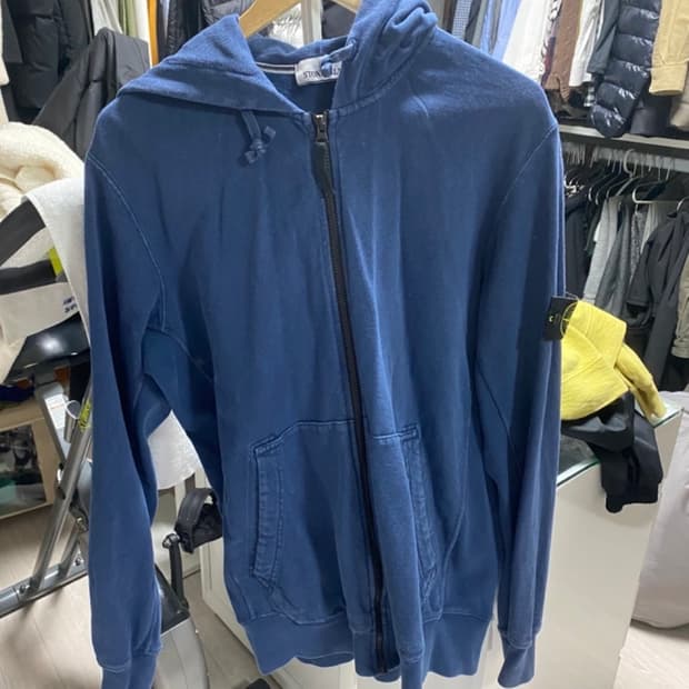 스톤아일랜드 블루 후드집업 XL