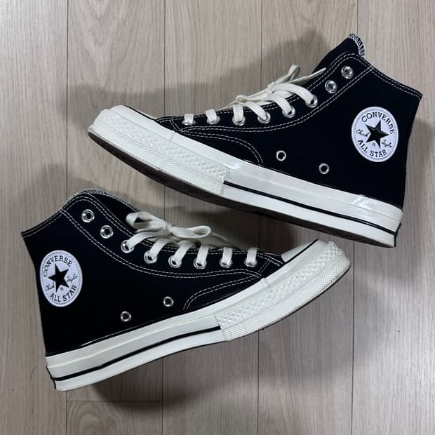 컨버스 척70 하이 블랙 255