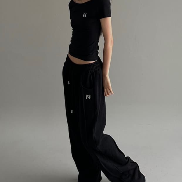 뉴얼린 반팔 보트넥