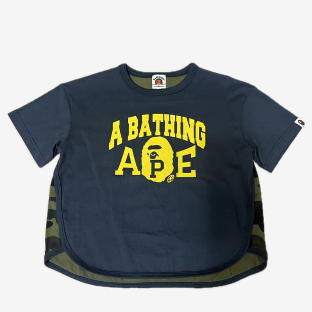 Bape 카모 크롭티 
