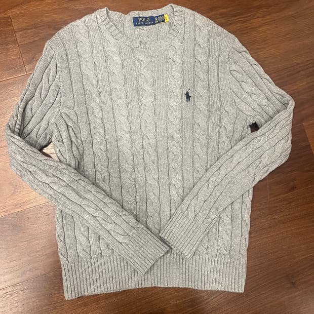 (해외판) 폴로 랄프로렌 케이블 크루넥 니트 (XS)