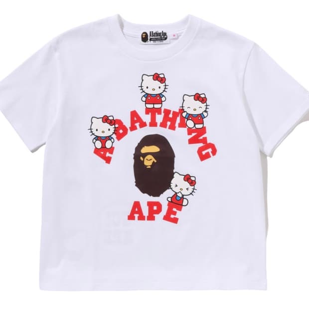 베이프 x 헬로키티 반팔 티셔츠 화이트