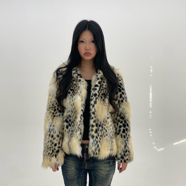 Vintage Leopard Fur Jacket
