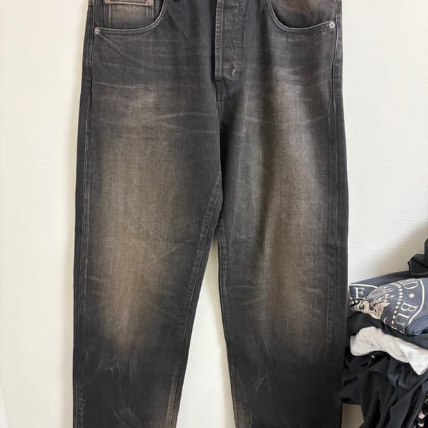 슈프림 셀비지 디스트레스드 루즈핏 진