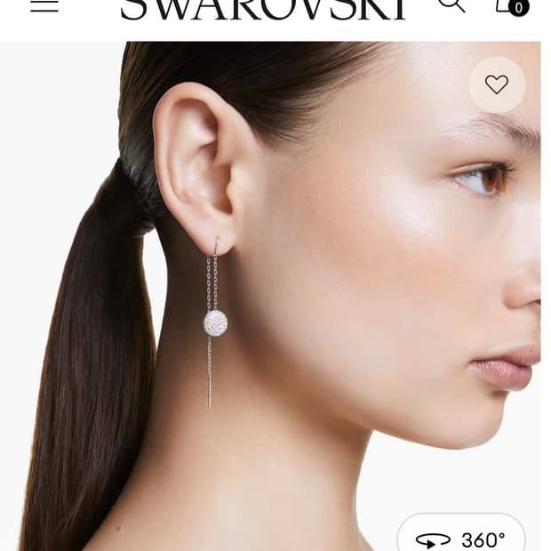 새제품)스와로브스키 양면 드롭 귀걸이 정품