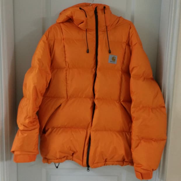 칼하트 WIP 아스펜 패딩 교신 러셋 오렌지 알파 그린