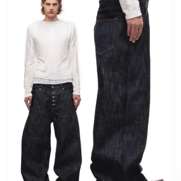 (M) No faith studios raw denim blue