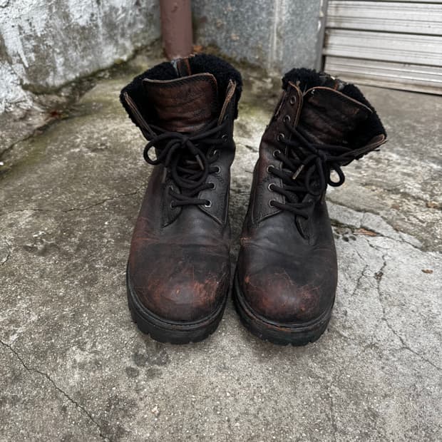 Neil Barrett Leather Shearling Boots