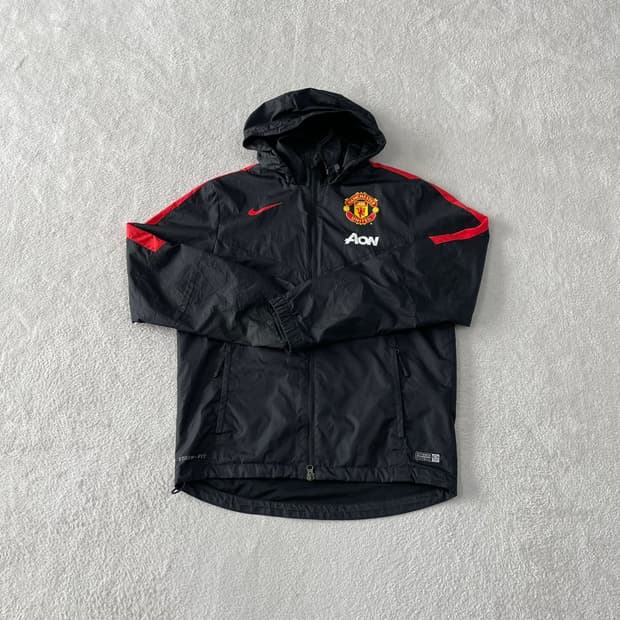 M 나이키 맨유 검빨 블랙 바람막이 95