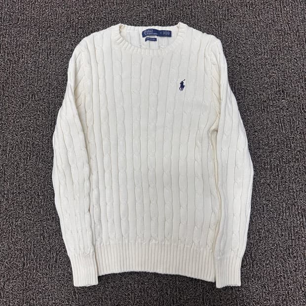 POLO 폴로 랄프로렌 신상 여성 케이블 니트 아이보리 M