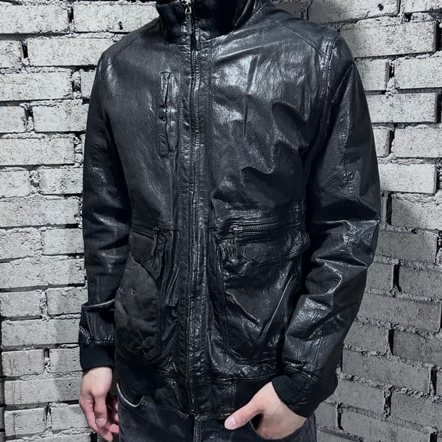 Perry Ellis 램스킨 플라이트 자켓