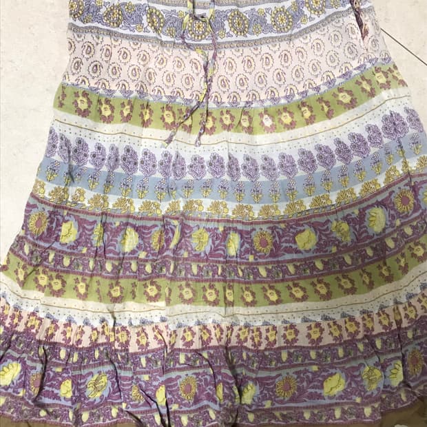 시이소빈티지 히피 파스텔 스커트 모리걸