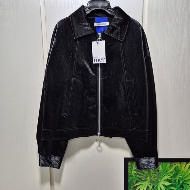 (타임세일)(새상품)metapher 크랙레더 재킷 아이보리