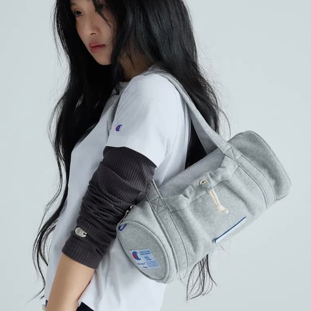 (택O) (새상품) 챔피온 x 로우로우 미니 토트백 (그레이)
