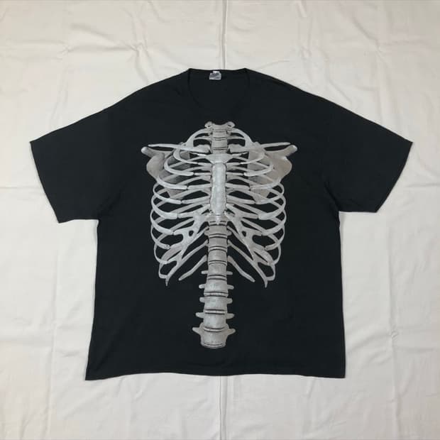 90s 본 bone 엑스레이 프린트 반팔티 xl