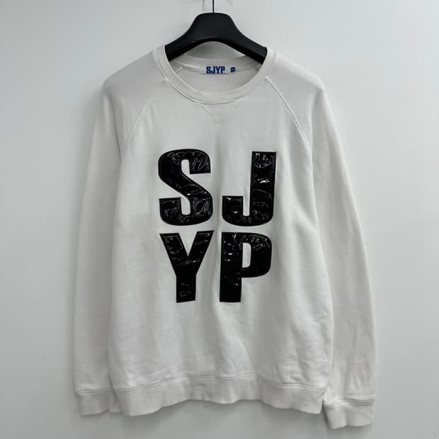 100 SJYP 빅로고 남자 루즈핏 맨투맨