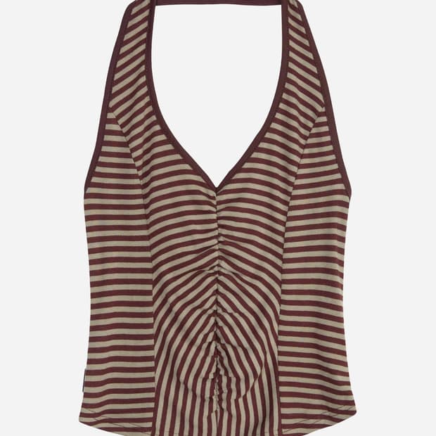 세릭 홀터넥 stripe halter neck sleeveless 
