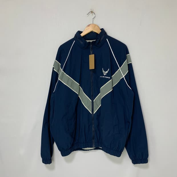 미공군 U.S. AIR FORCE 빈티지 네이비 바람막이 점퍼 네이비 L