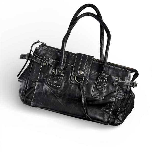 JPN 스터드 레더 토트백