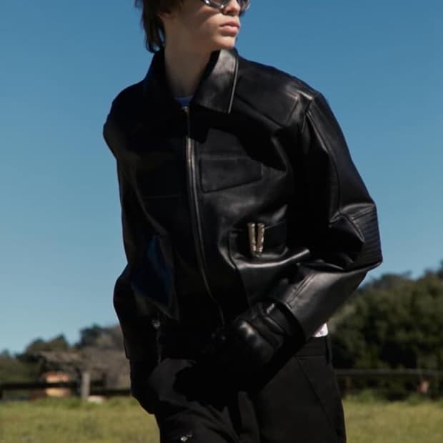 STU 엠보 레더 자켓 L