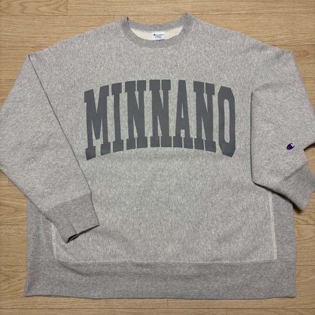 빔즈 x 민나노 x 챔피온 24aw 스웻셔츠 그레이 XL