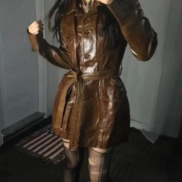 빈티지 염소가죽 자켓