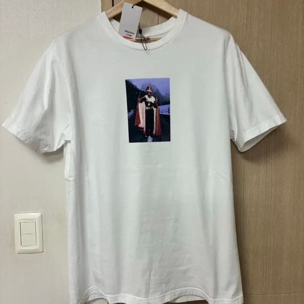 [L]슈프림x마틴로즈 리 스크래치 페리 티셔츠 화이트