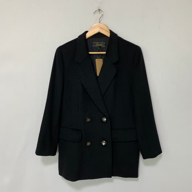 jpn 일본 빈티지 Lolian 블랙 더블 버튼 자켓 캐시미어 100%