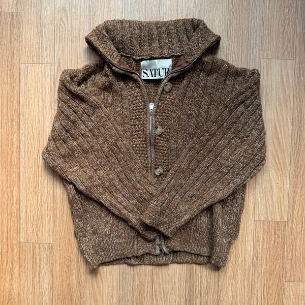 세터 테오 투톤 니트 집업