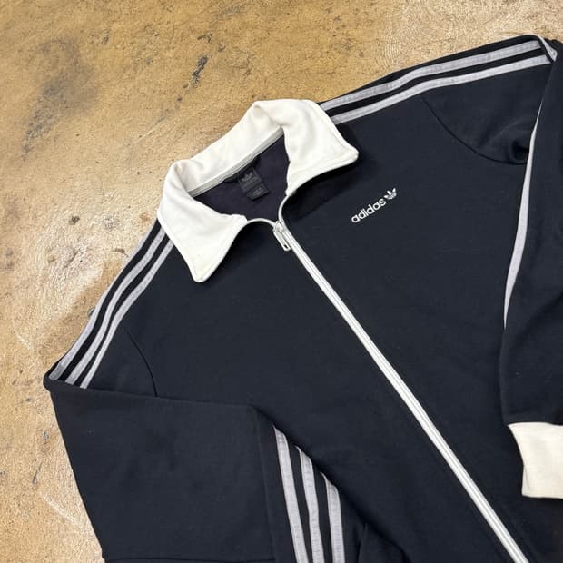 아디다스 블랙 그레이 베켄바우어 져지 트랙탑 95