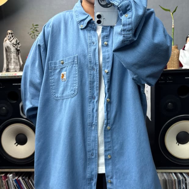칼하트 데님셔츠