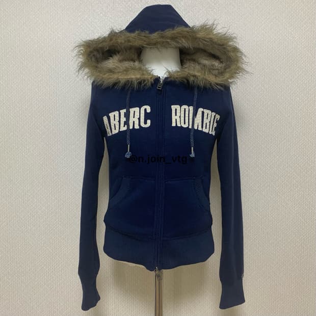 아베크롬비 네이비 울프죠 후드집업