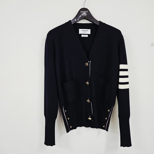 톰브라운 밀라노 스티치 금장 가디건(새상품급 여성1사이즈)