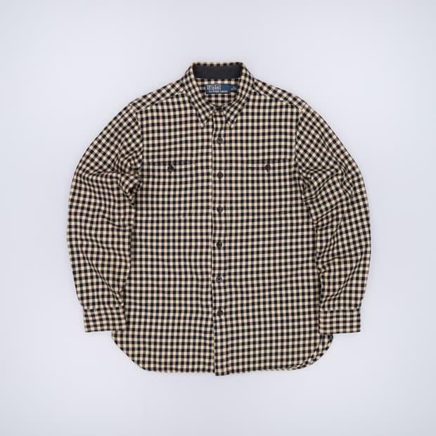 M 폴로 우먼 오버핏 플란넬 체크 포켓 셔츠 4274