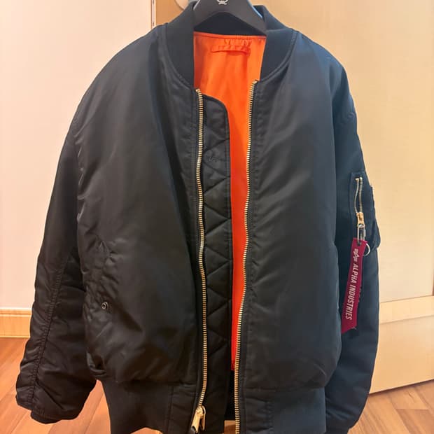 알파인더스트리 ma-1 블랙 L