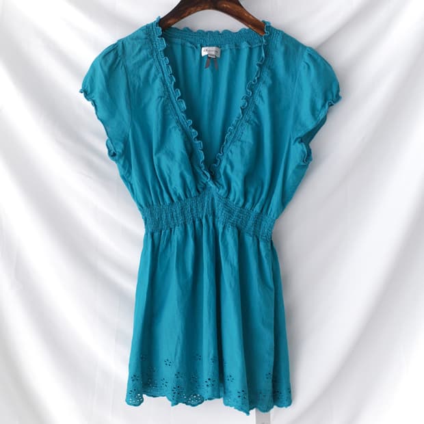 shirring half blouse