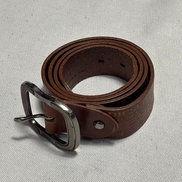 OS 디젤 브라운 가죽 벨트