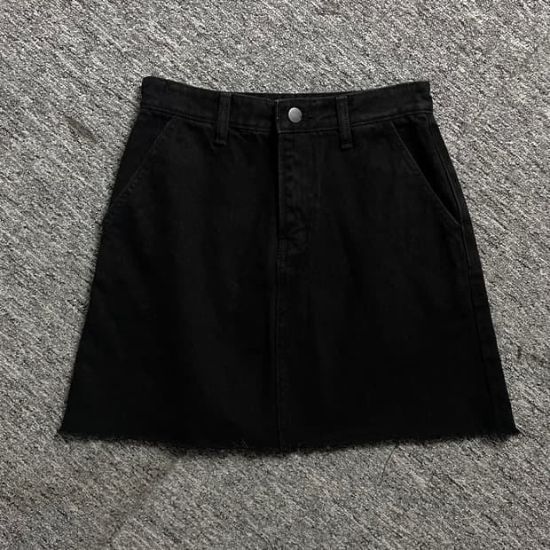 빈티지 흑청 데님 스커트o 2227