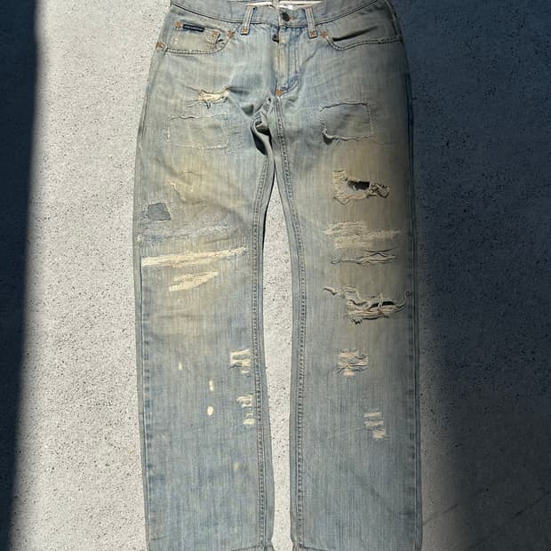 00’s Dolce & Gabbana distressed denim