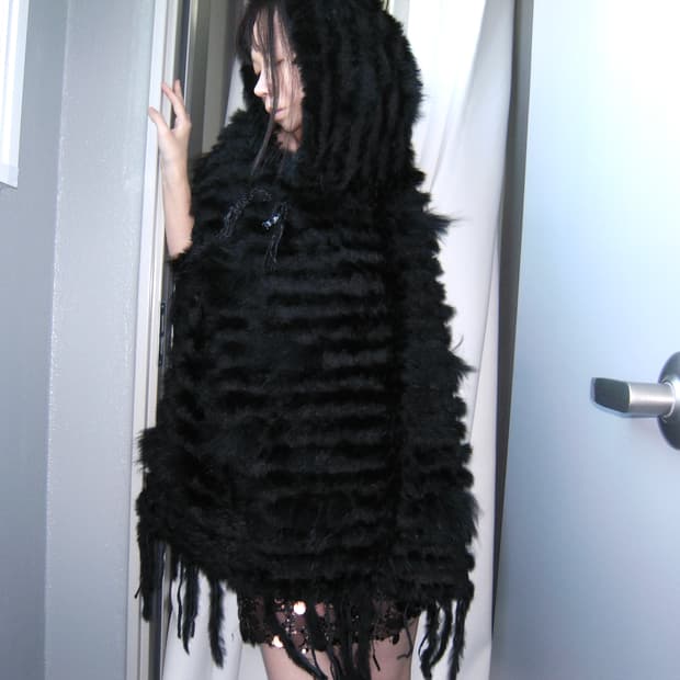 보헤미안 레빗 퍼 숄