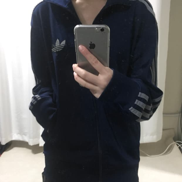 아디다스 네이비 그레이 구파 져지 트랙탑 90