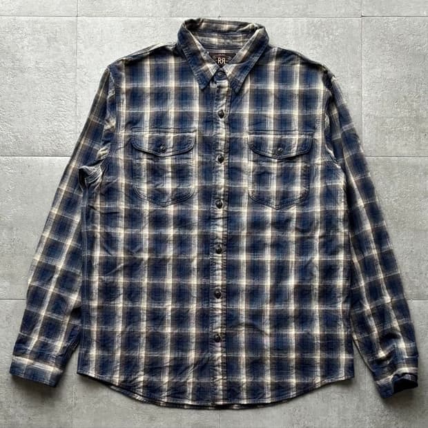 rrl 플래드 우븐 워크셔츠 L