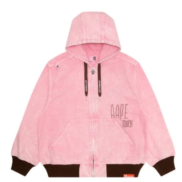 AAPE ZIP UP HOODIE JACKET 베이프 후디 자켓 핑크