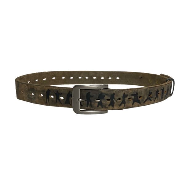 VINTAGE distressed wash graphic belt