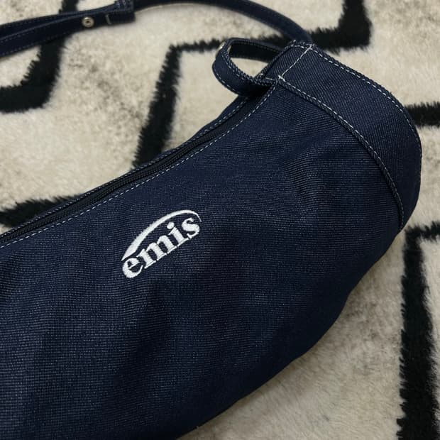EMIS 데님 커빙 실린더 백