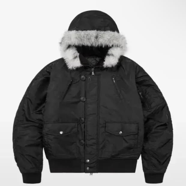 아캄 Hooded Fur MA-1 Jacket (1)
