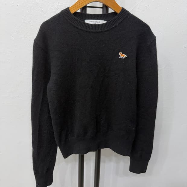 정품) 메종키츠네 여성 폭스 블랙 니트 S