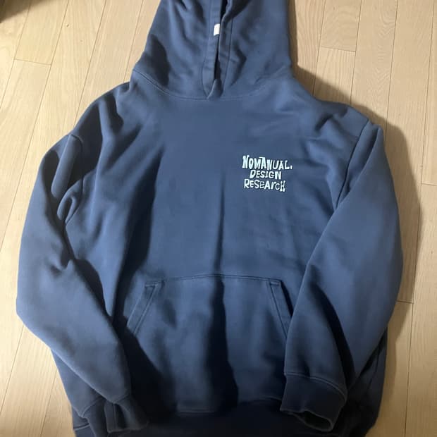 노매뉴얼 후드티 스카이블루 L