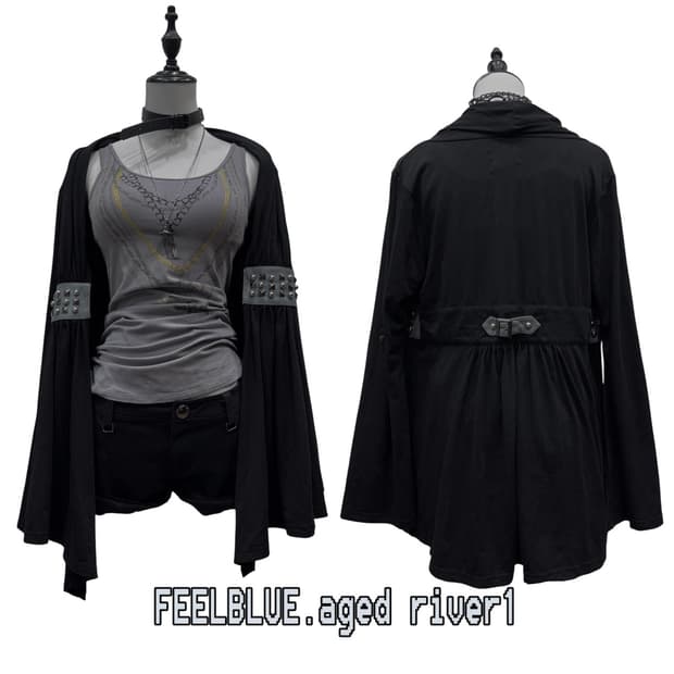 Punk Layered Gray Set 펑크 블랙&그레이 3pcs 세트