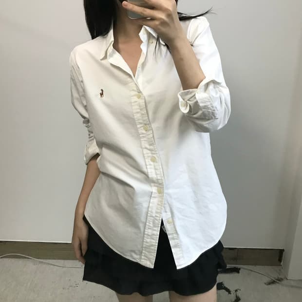 폴로 랄프로렌 화이트 옥스포드 셔츠